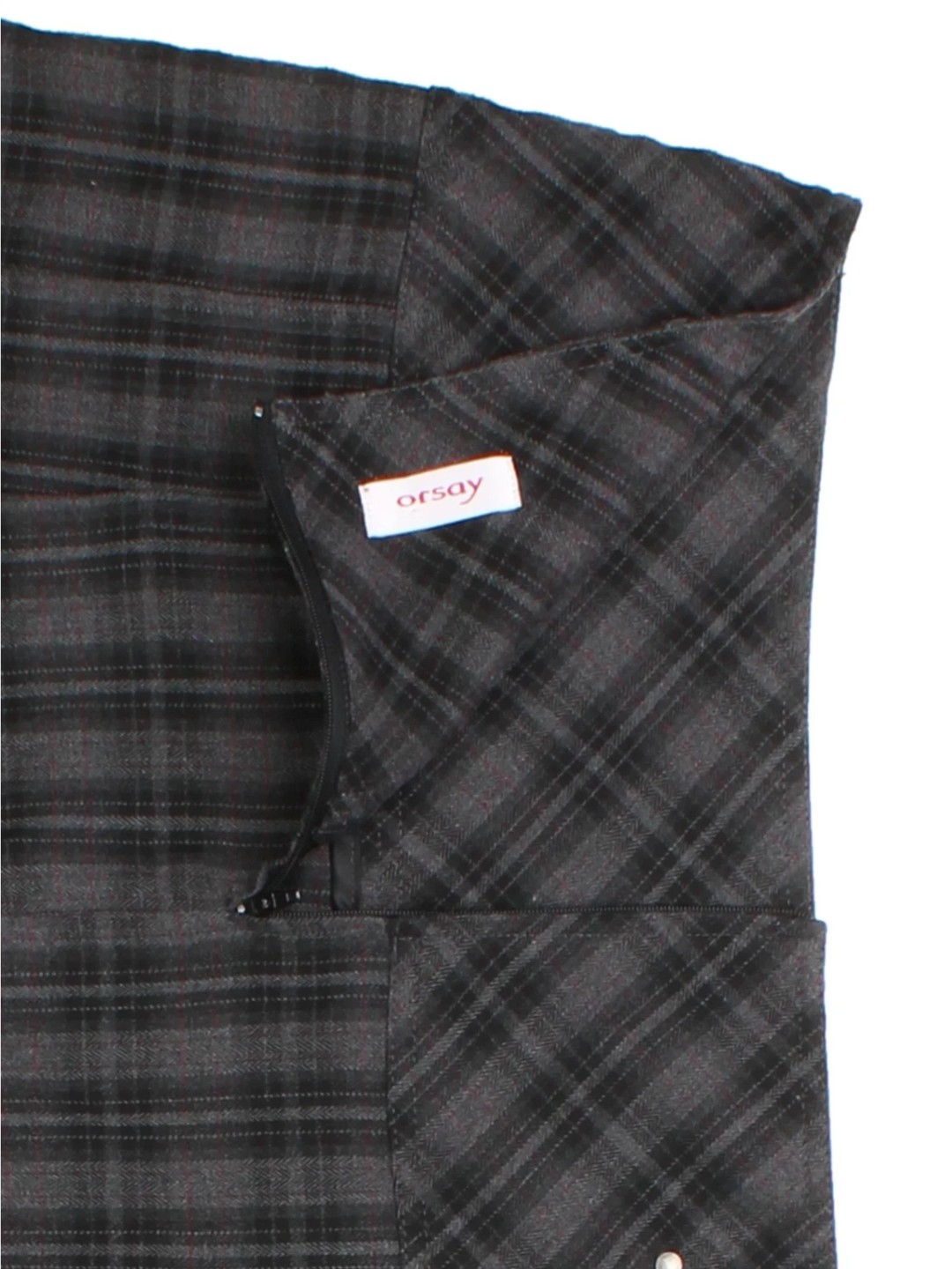Y2K Plaid Mini Skirt (Size L)