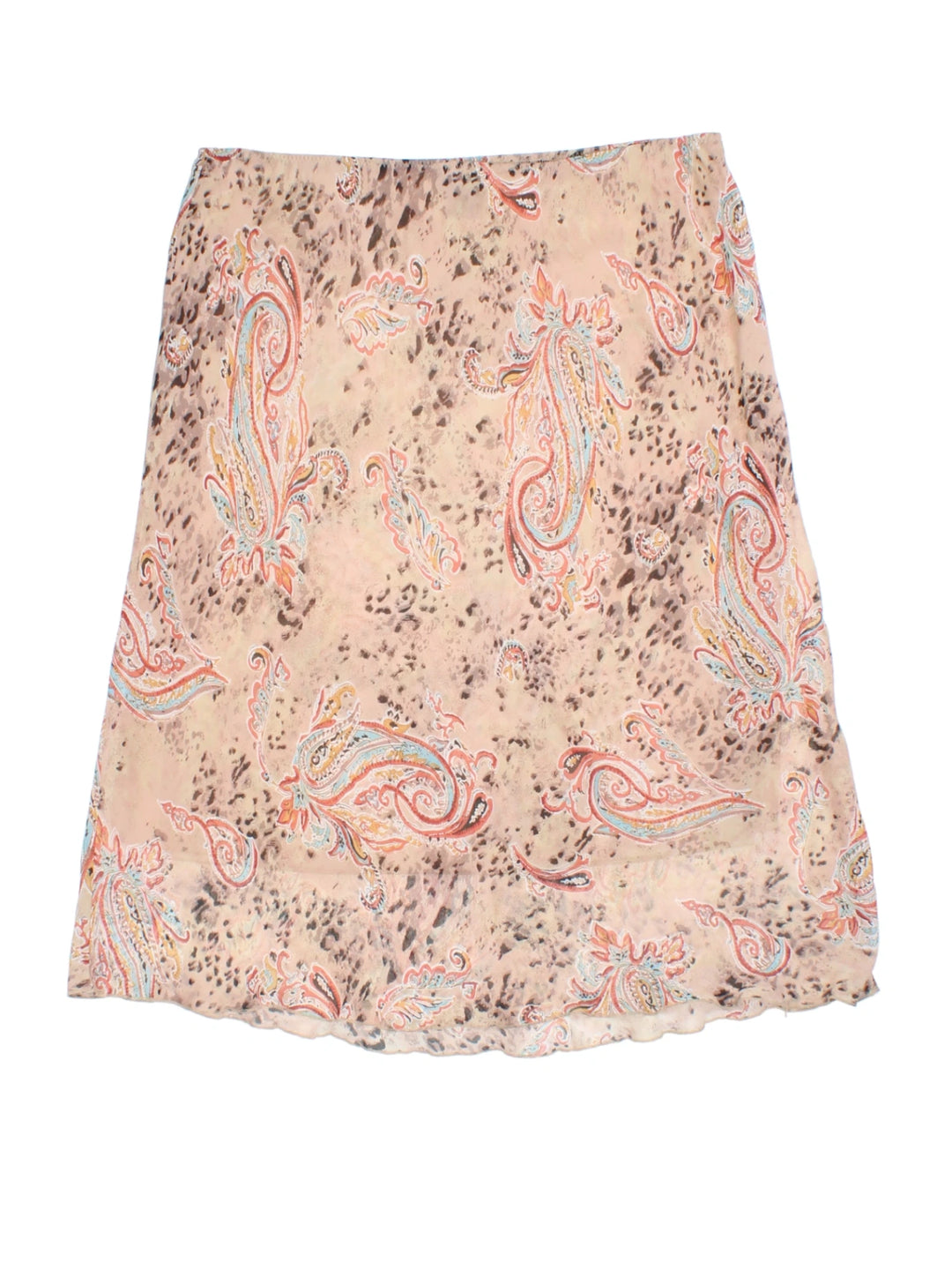 Y2K Paisley Midi Skirt (Size XL)