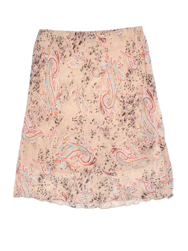 Y2K Paisley Midi Skirt (Size XL)
