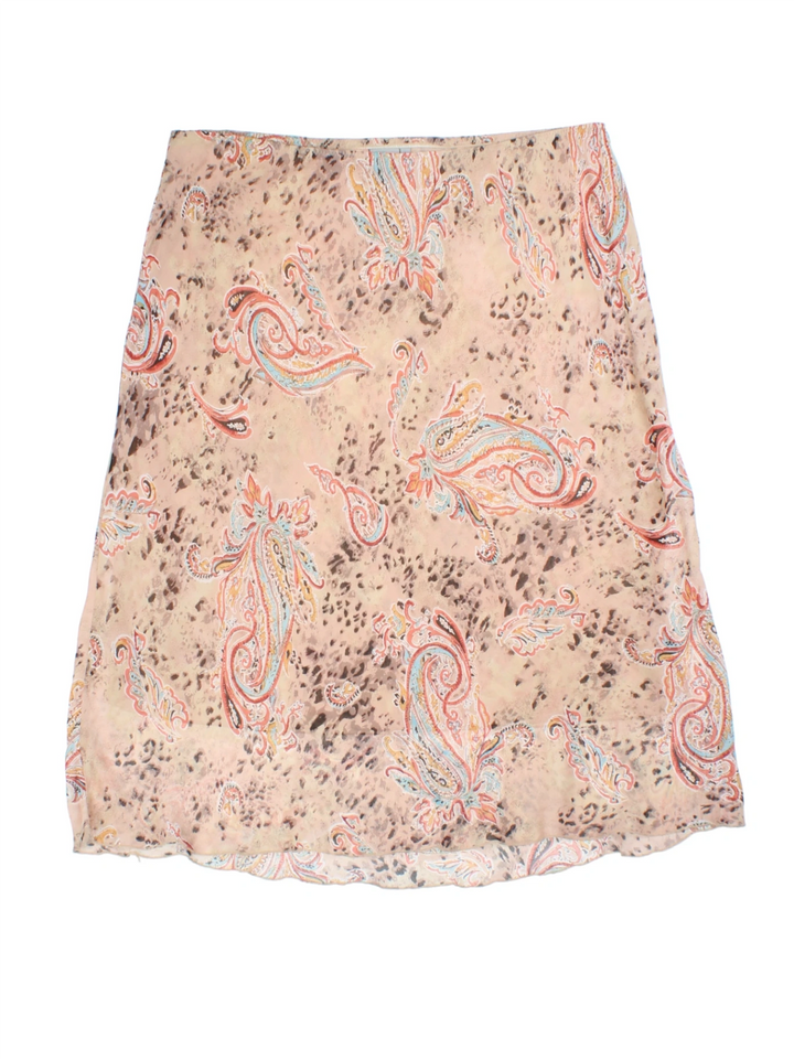Y2K Paisley Midi Skirt (Size XL)
