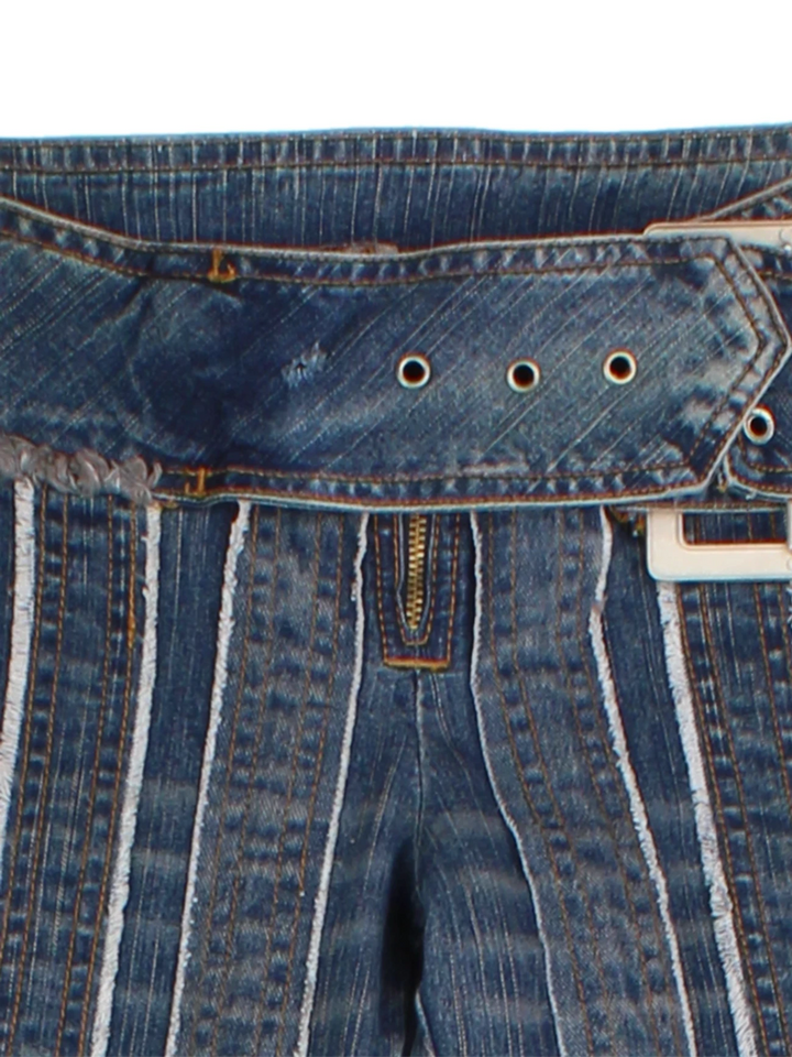 Y2K Striped Flared Jeans (Size XS)