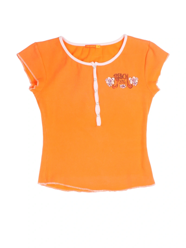 Y2K Beach Sunshine Baby Tee (Size S)