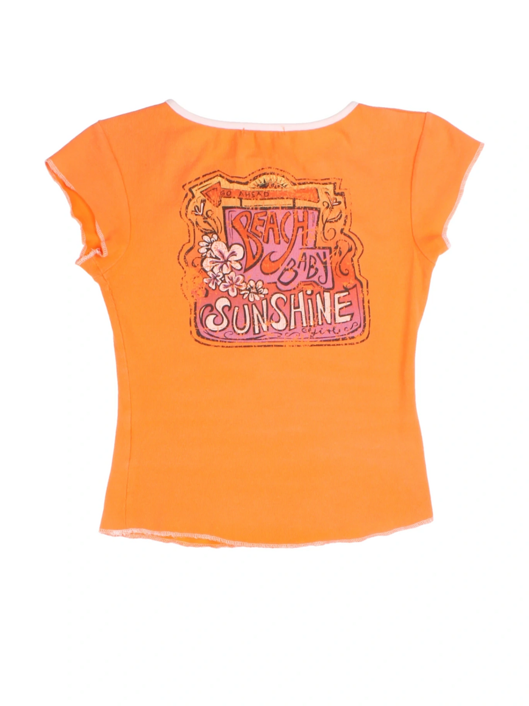 Y2K Beach Sunshine Baby Tee (Size S)