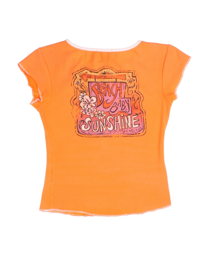 Y2K Beach Sunshine Baby Tee (Size S)
