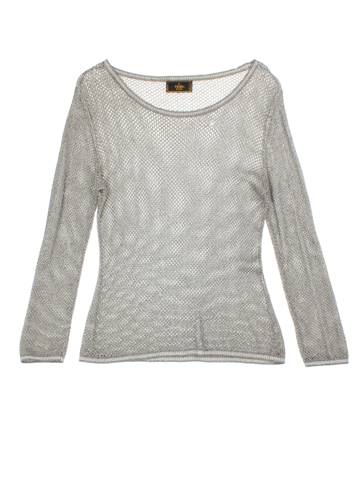 Fendi Mesh Knit Top (Size XXS)