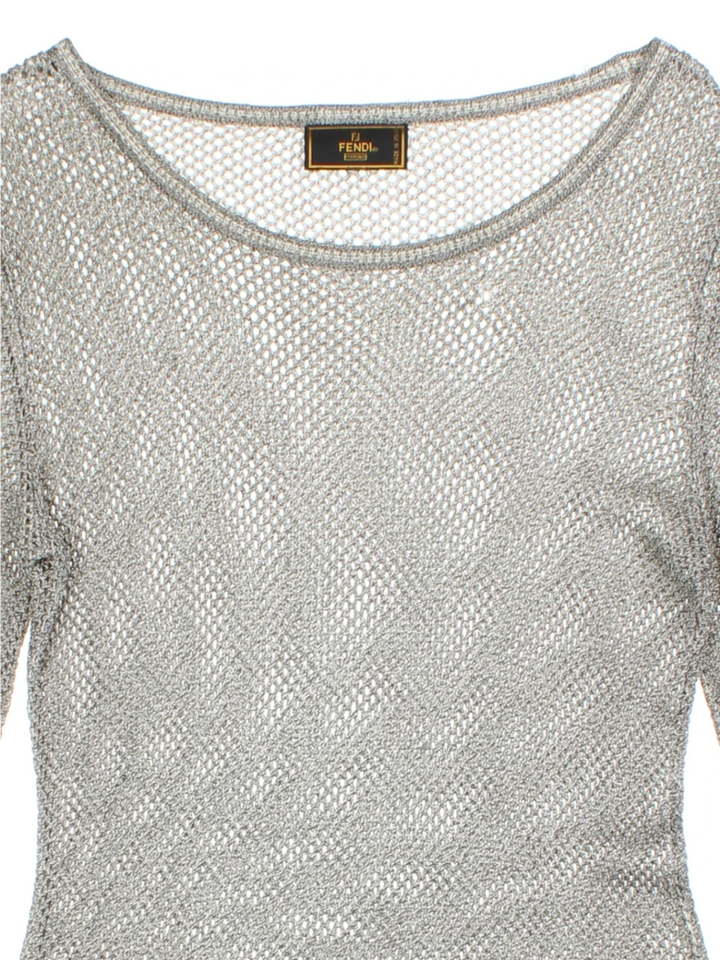 Fendi Mesh Knit Top (Size XXS)