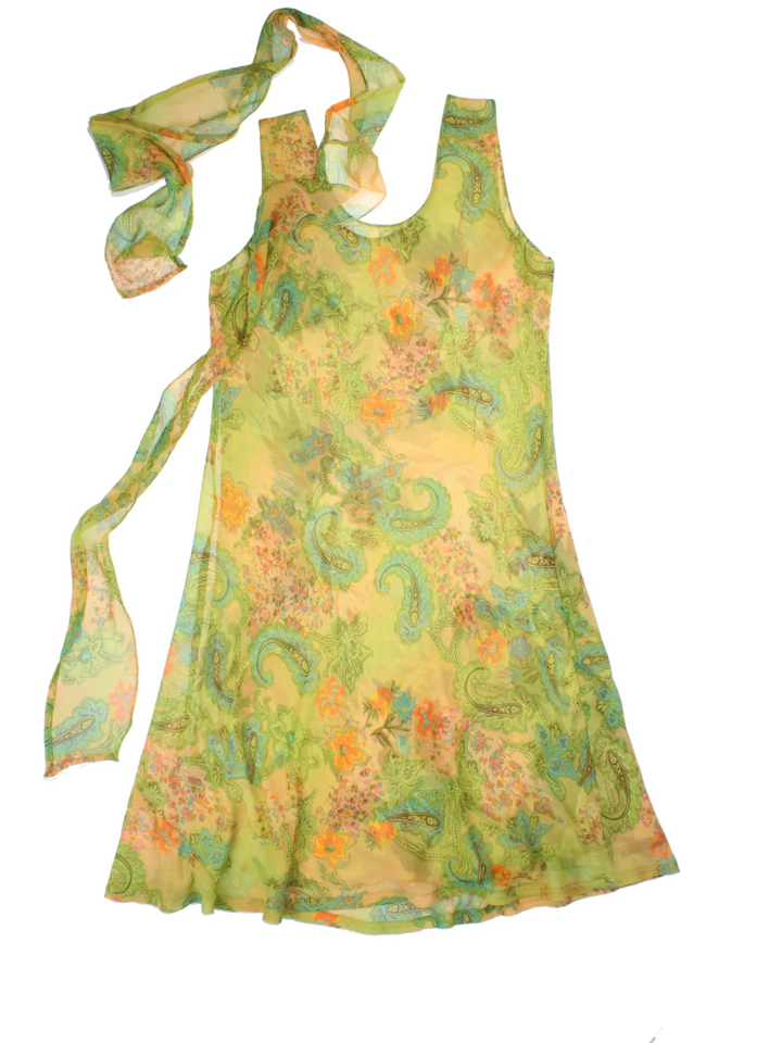 Reversible Patterned Mini Dress (Size M)
