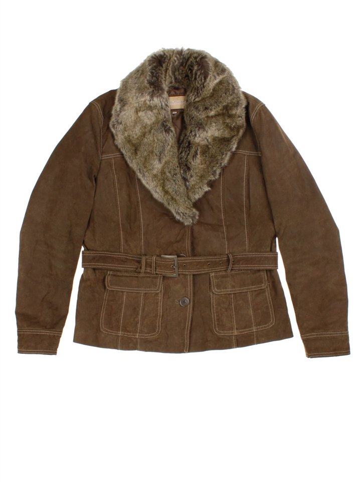 70's Faux Fur Trim Jacket (Size S)