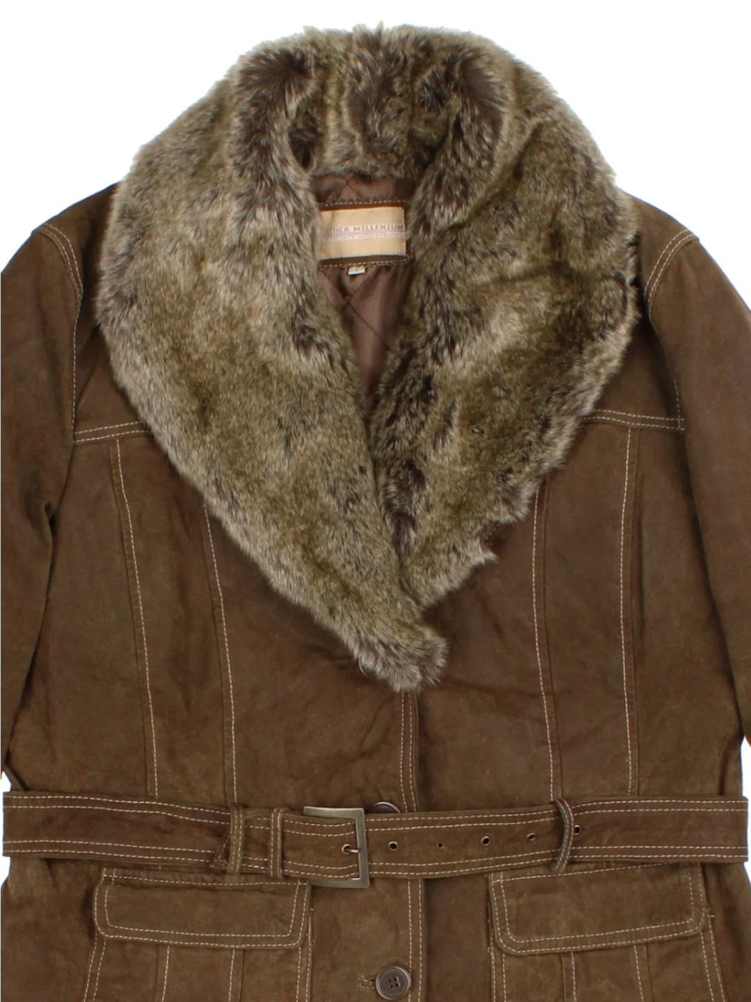 70's Faux Fur Trim Jacket (Size S)