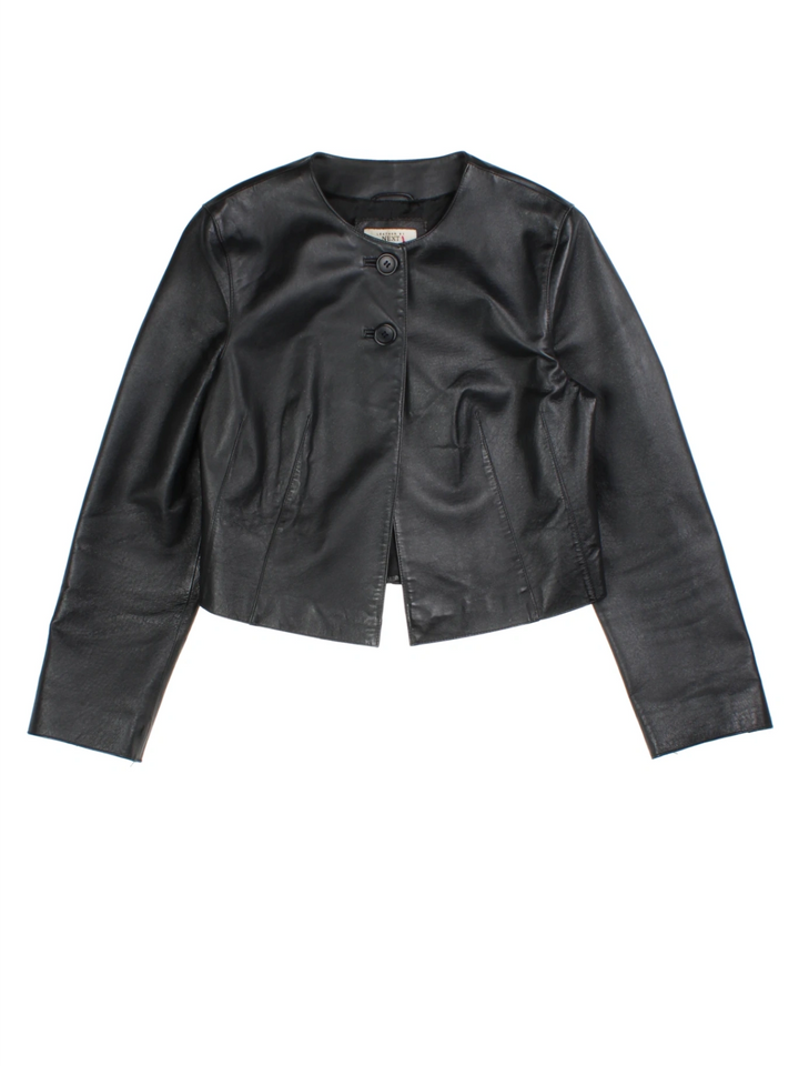 Y2K Leather Jacket (Size M)
