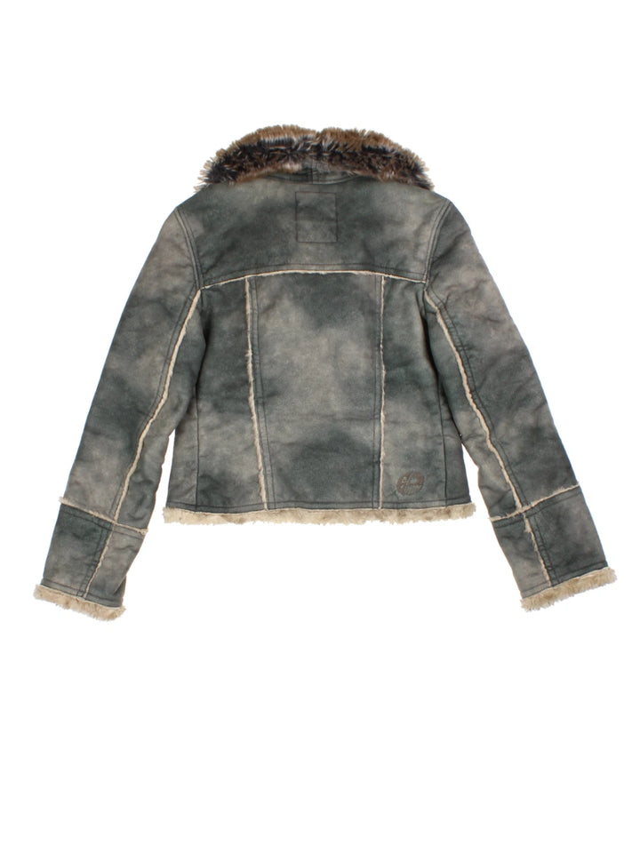 Y2K Miss Sixty Faux Fur Jacket (Size XS)