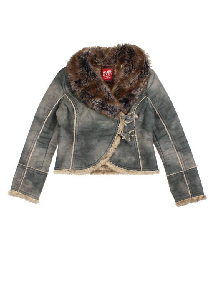 Y2K Miss Sixty Faux Fur Jacket (Size XS)
