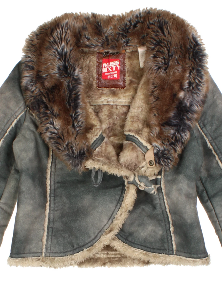 Y2K Miss Sixty Faux Fur Jacket (Size XS)
