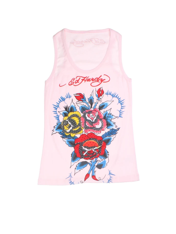 Y2K Ed Hardy Tank Top (Size XXS)