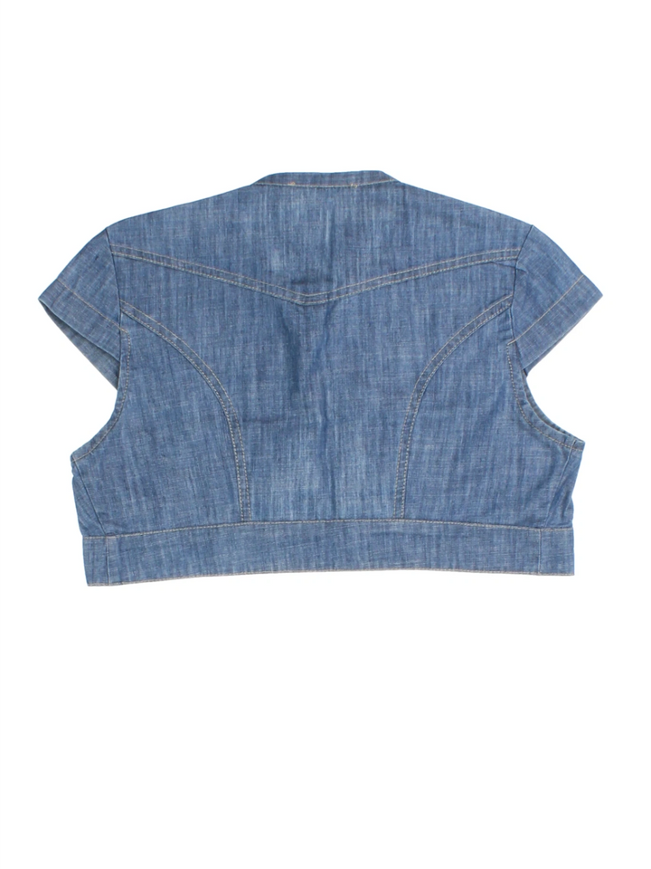 Y2K Denim Cropped Jacket (Size XXS)