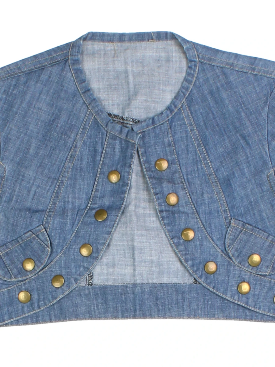 Y2K Denim Cropped Jacket (Size XXS)