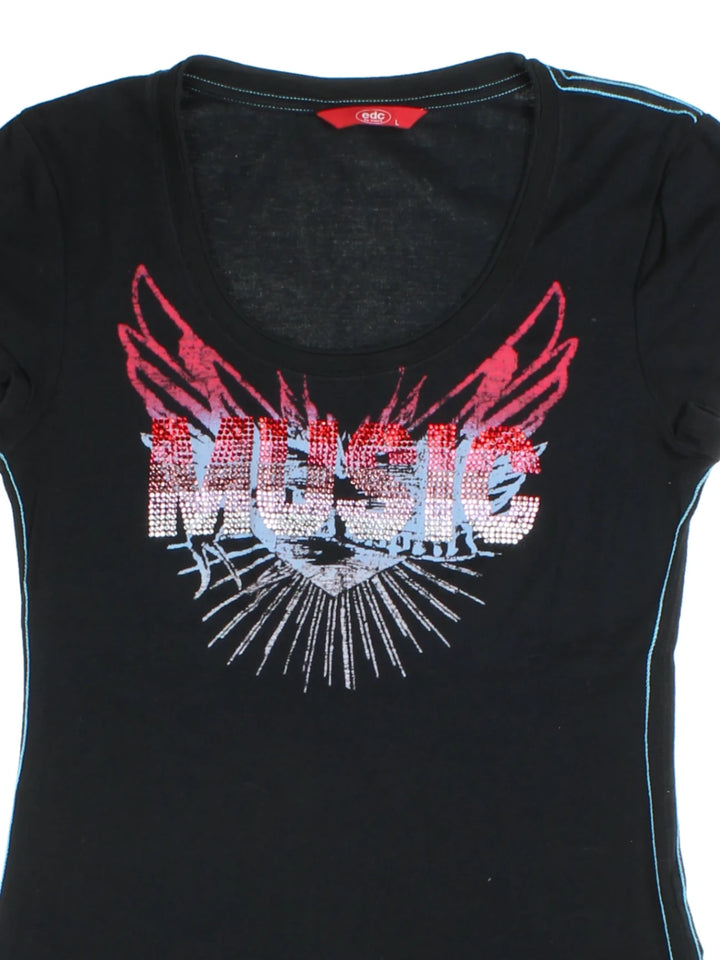 Y2K Music Baby Tee (Size M)
