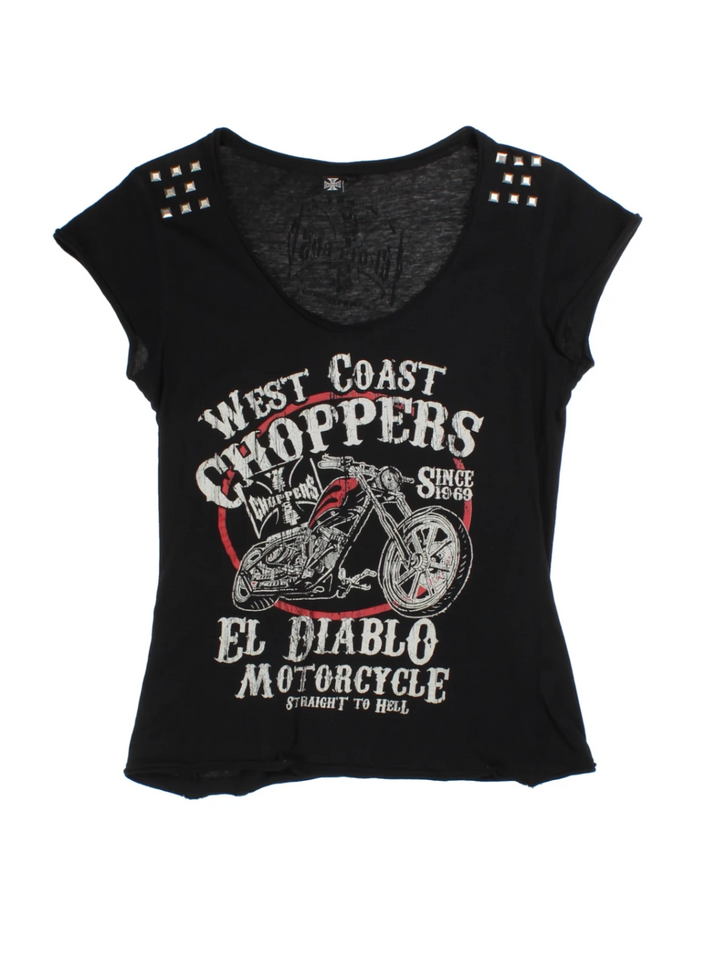 Y2K West Coast Choppers Graphic T Shirt (Size M)