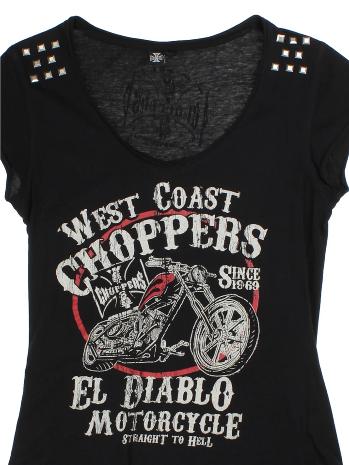 Y2K West Coast Choppers Graphic T Shirt (Size M)