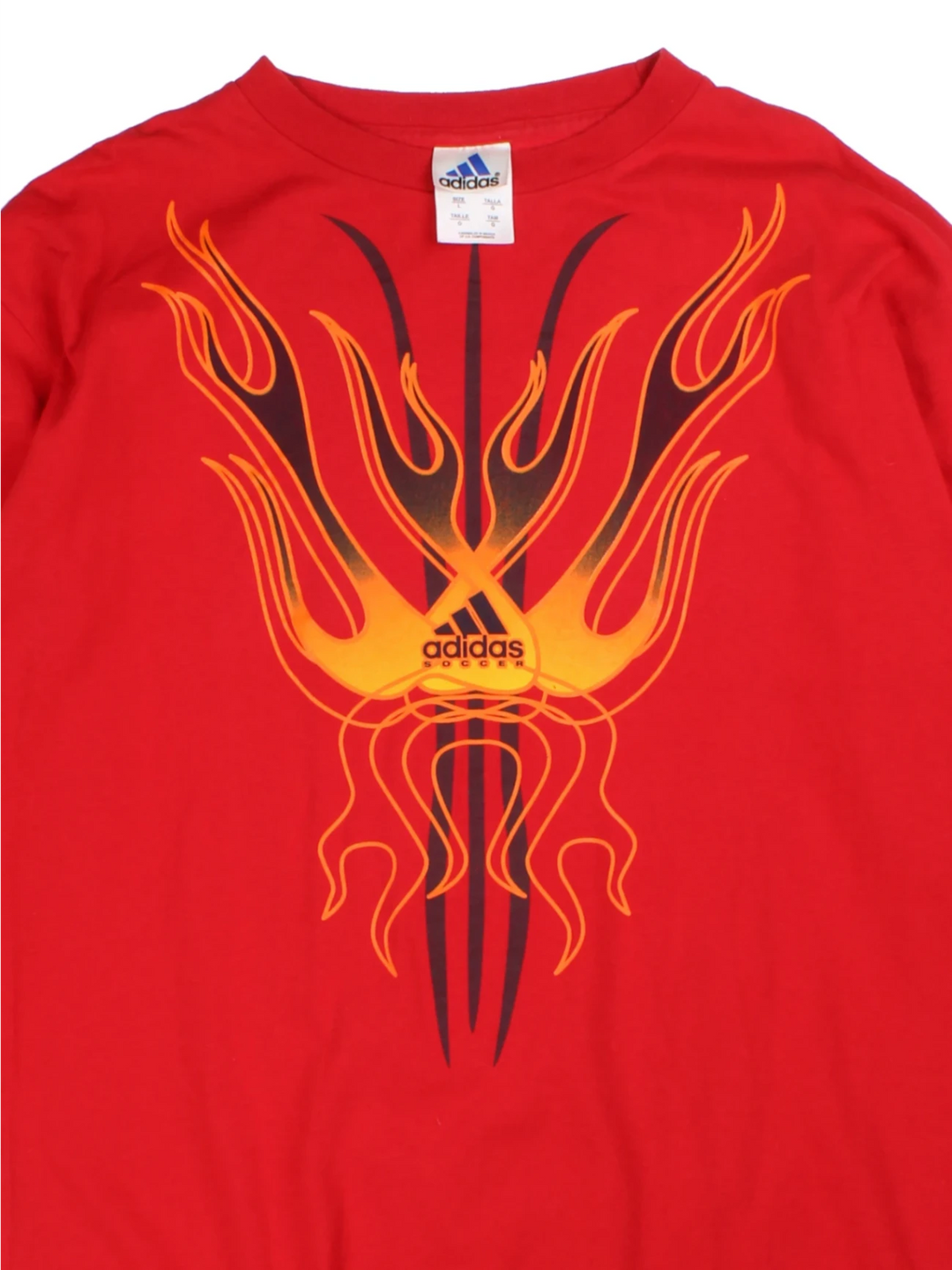 00's Adidas Graphic Long Sleeve T Shirt (Size L)