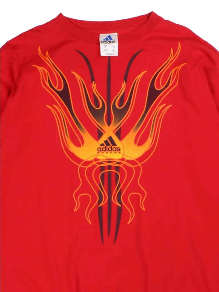 00's Adidas Graphic Long Sleeve T Shirt (Size L)