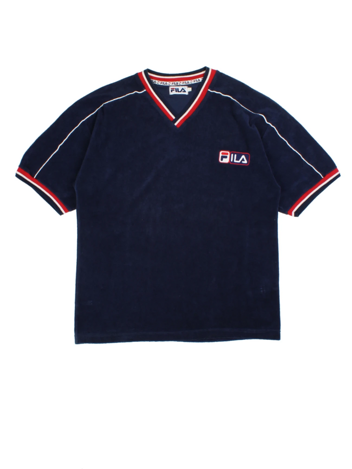 90's Fila V-Neck T-shirt (Size L)