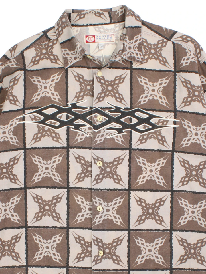 Tattoo Y2K Print Shirt (Size XXL)