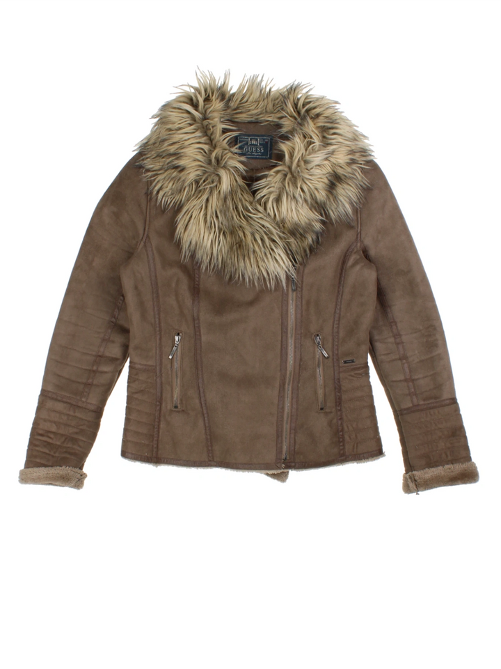 Y2K Guess Faux Fur Jacket (Size S)