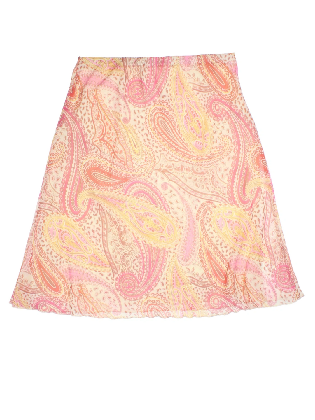 Y2K Paisley Midi Skirt (Size L)