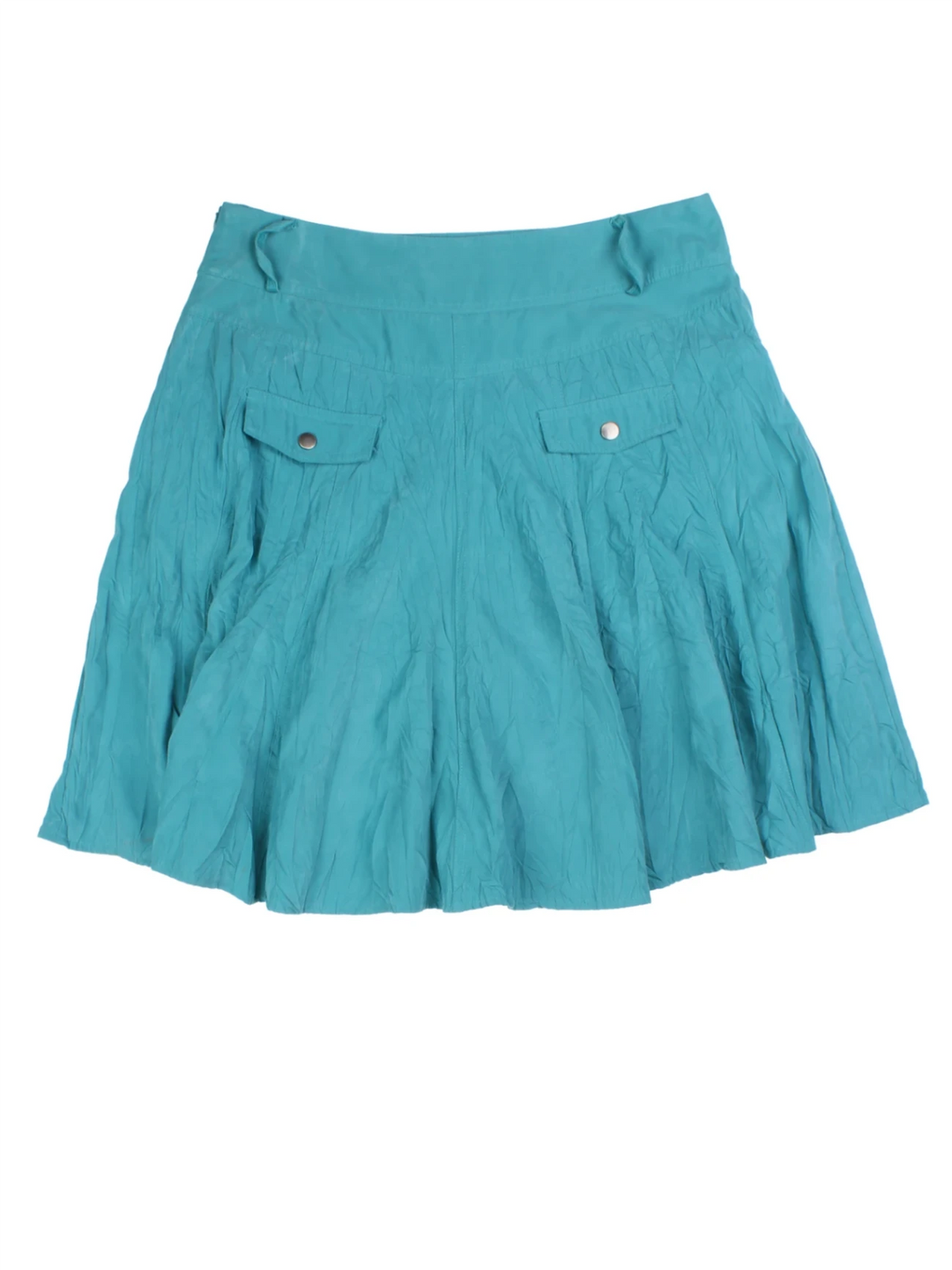 Y2K Teal Mini Skirt (Size M)