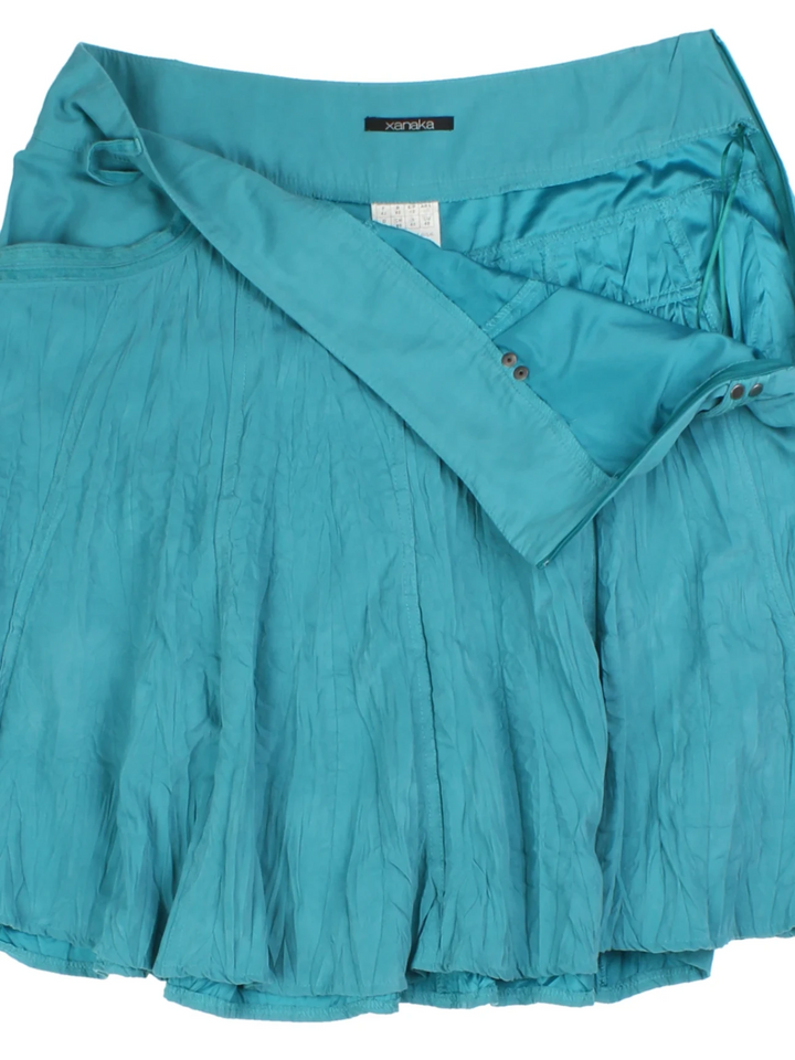 Y2K Teal Mini Skirt (Size M)