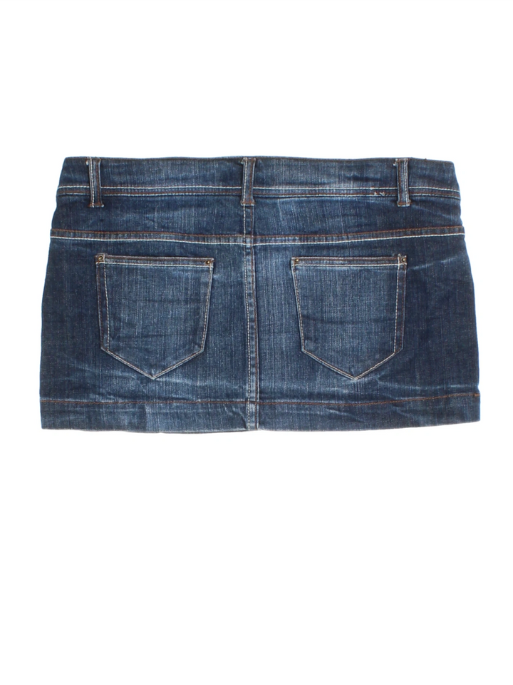 Y2K Denim Mini Skirt (Size M)