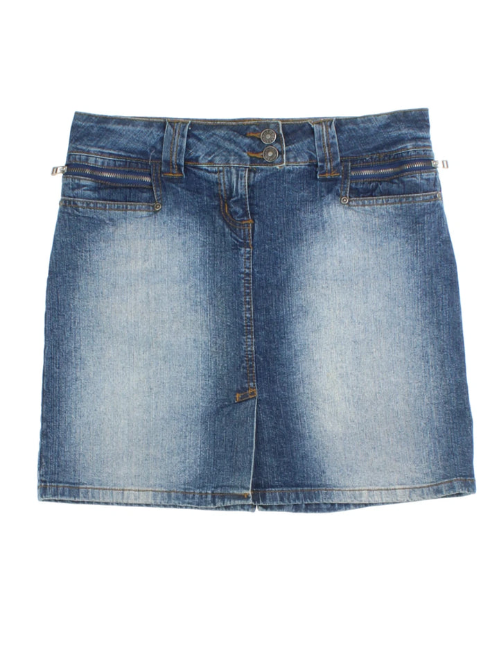 Y2K Denim Mini Skirt (Size S)