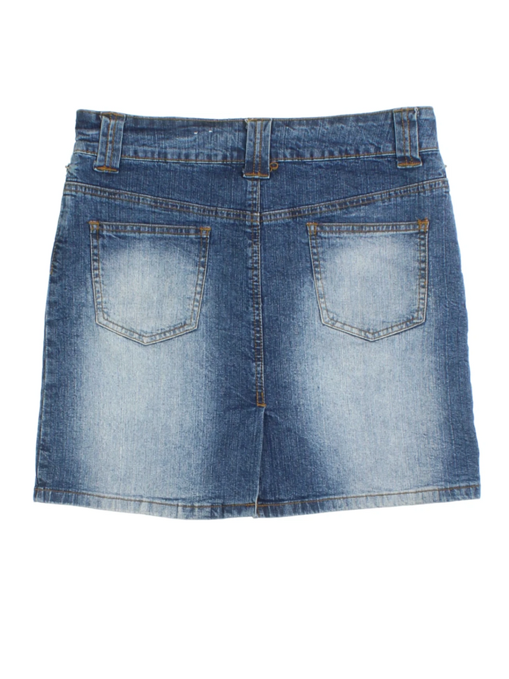 Y2K Denim Mini Skirt (Size S)