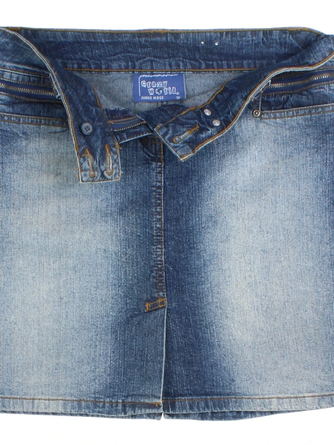 Y2K Denim Mini Skirt (Size S)