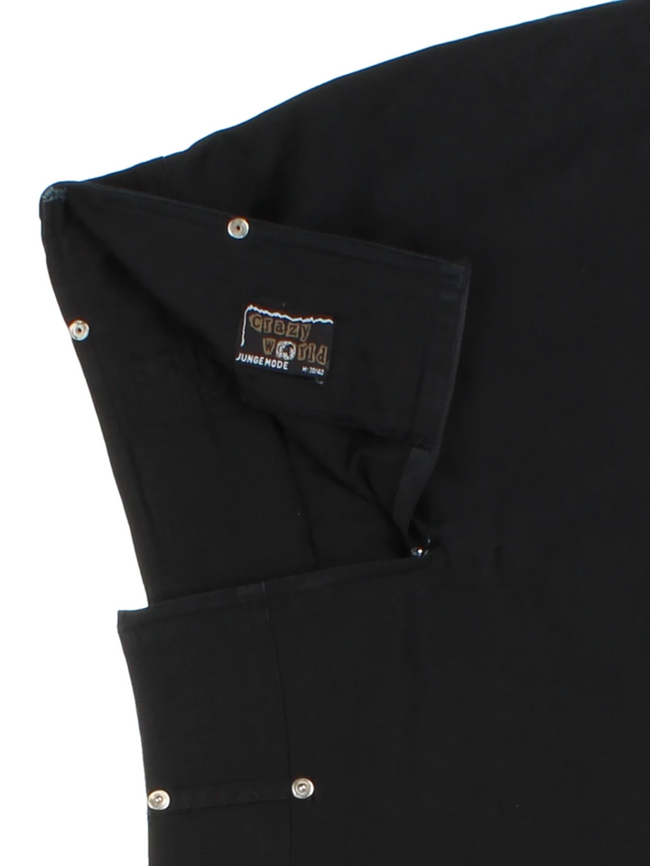 Y2K Black Pleated Mini Skirt (Size M)