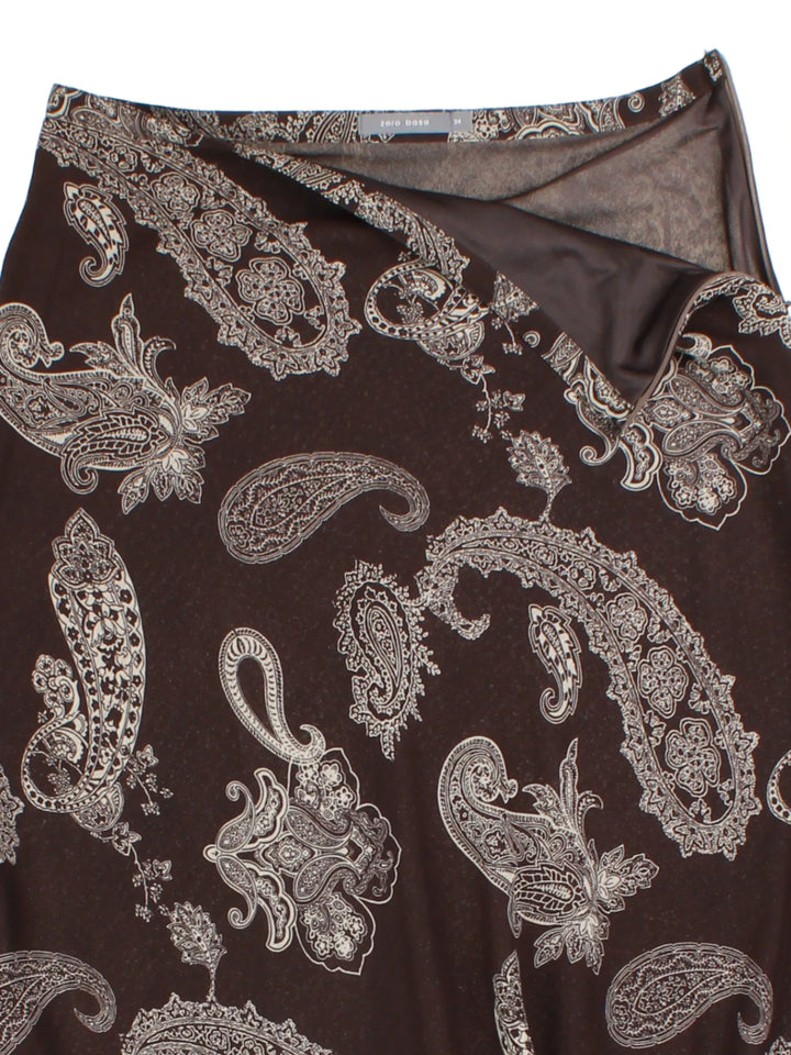 Y2K Paisley Midi Skirt (Size XXS)