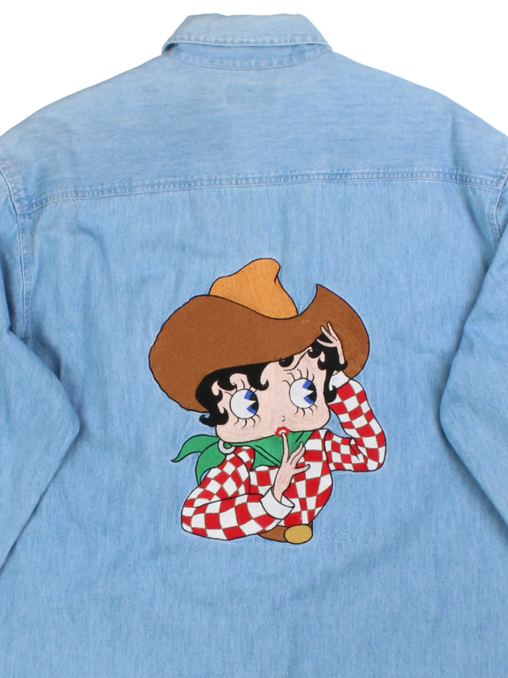 90's Betty Boop Denim Shirt (Size XXL)
