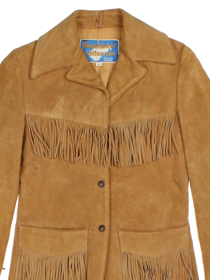 70's Fringe Suede Western Jacket (Size XXS)