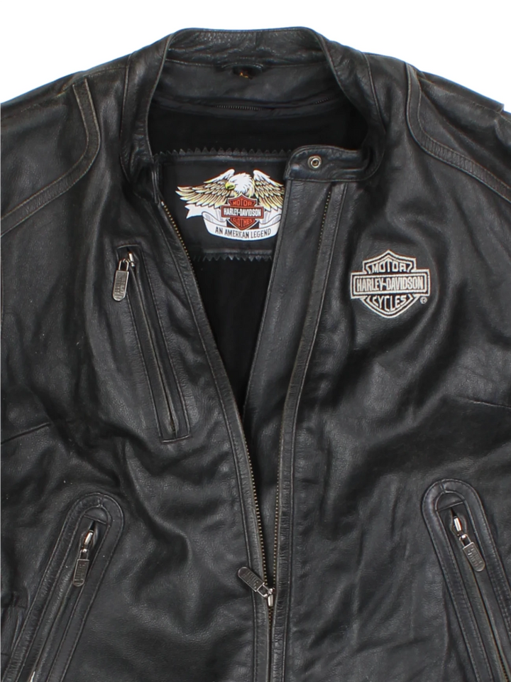 Harley-Davidson Leather Leather Biker Jacket (Size M)