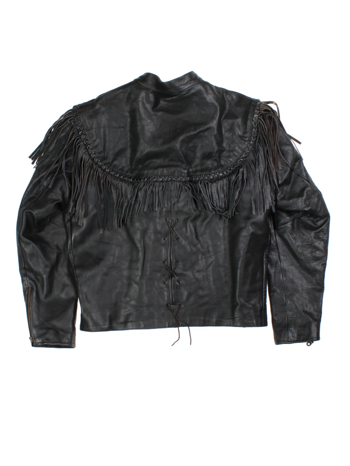 Vanguard Fringe Leather Jacket (Size L)