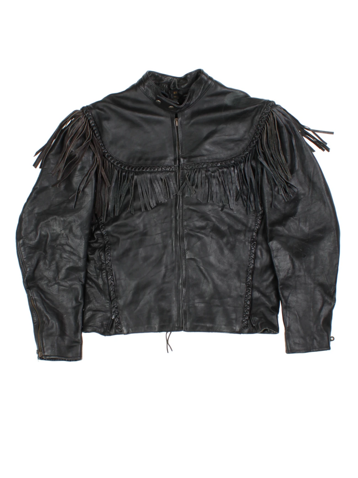 Vanguard Fringe Leather Jacket (Size L)