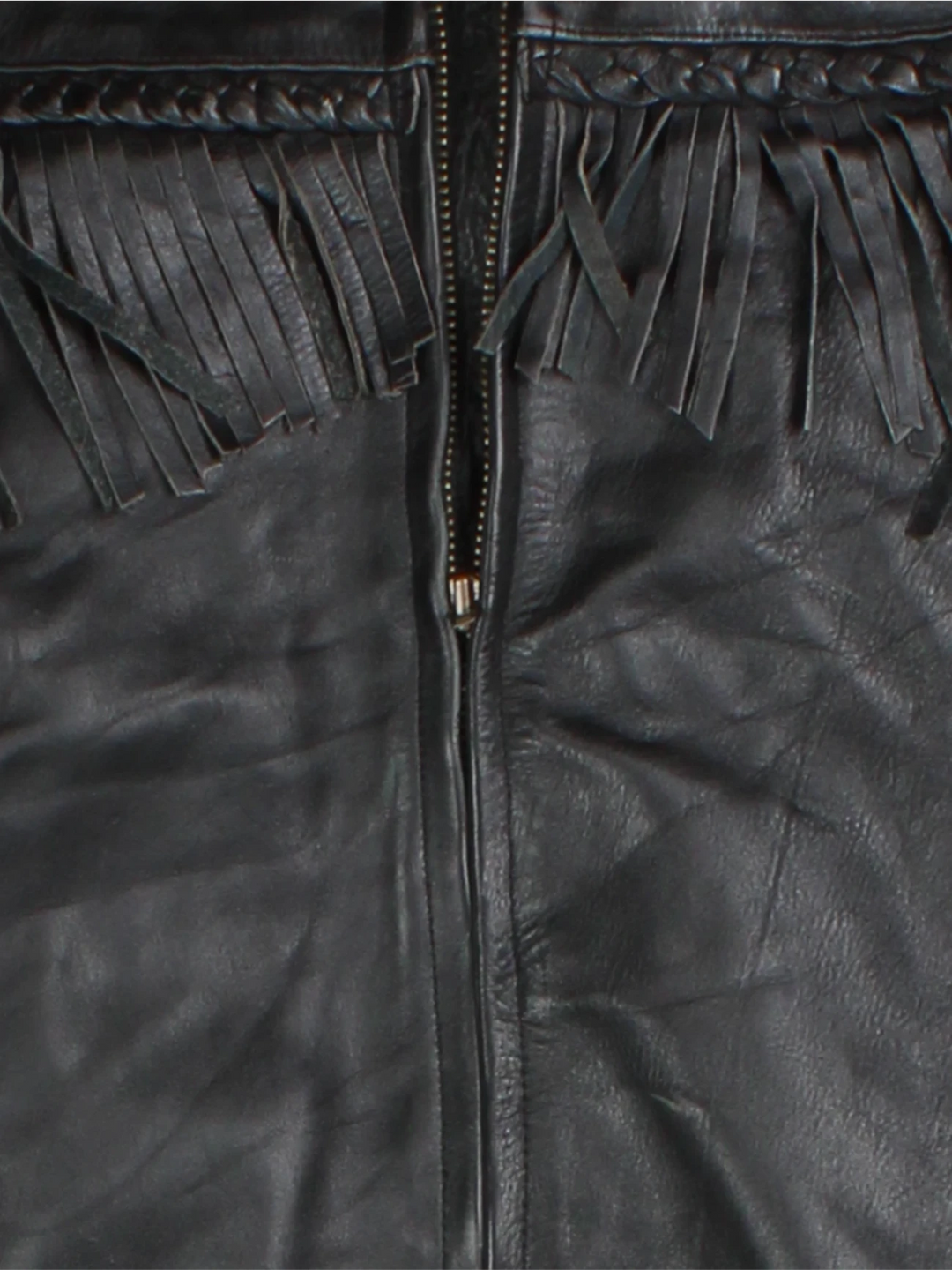 Vanguard Fringe Leather Jacket (Size L)
