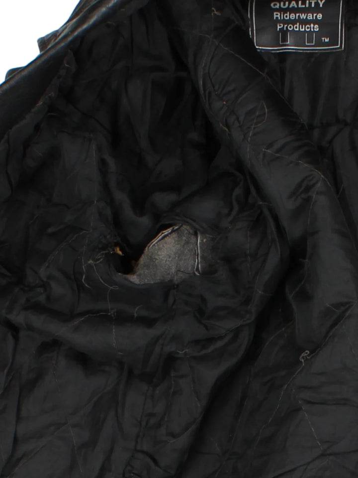 Leather Biker Jacket (Size XXL)