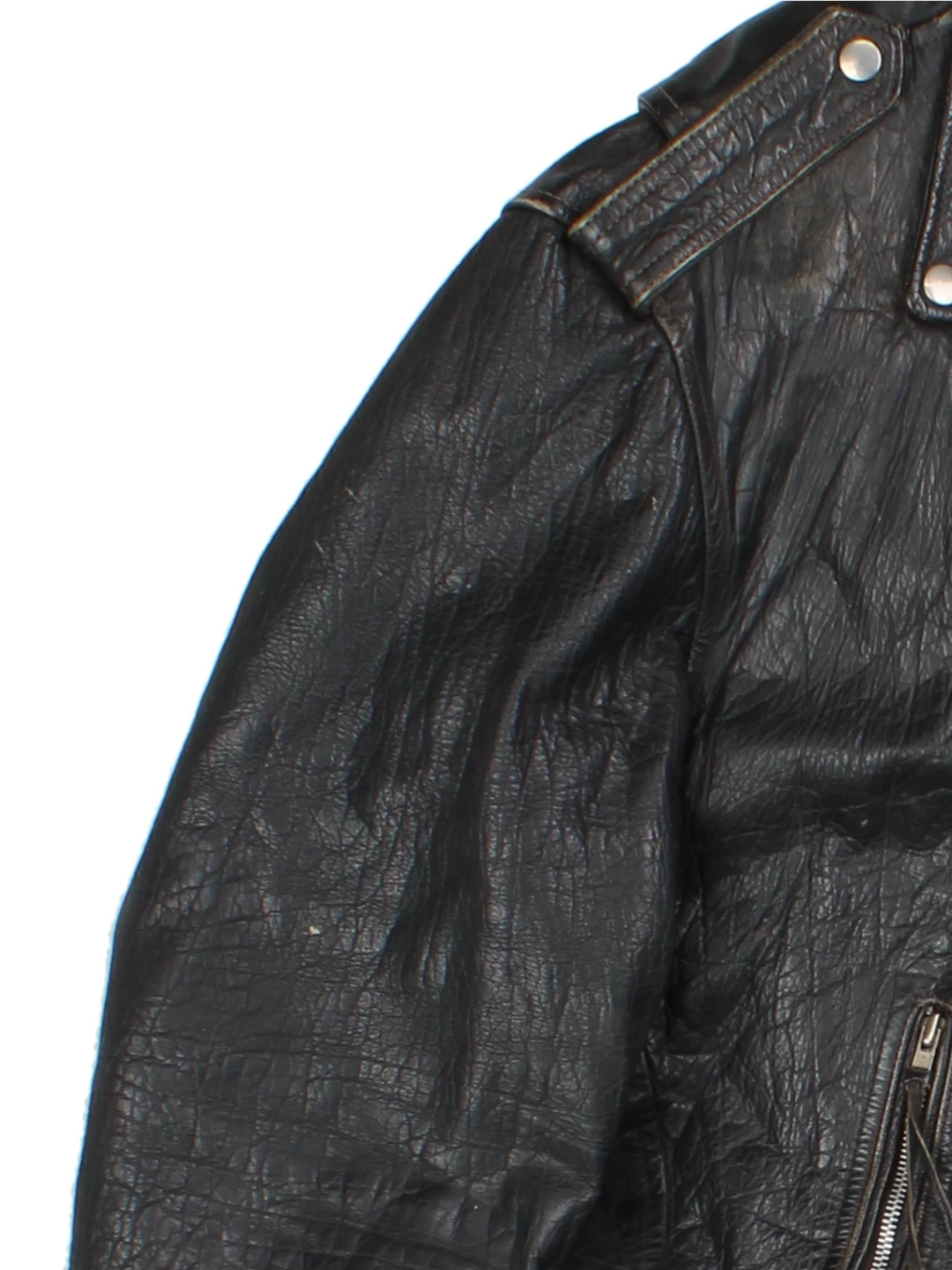 Leather Biker Jacket (Size XXL)