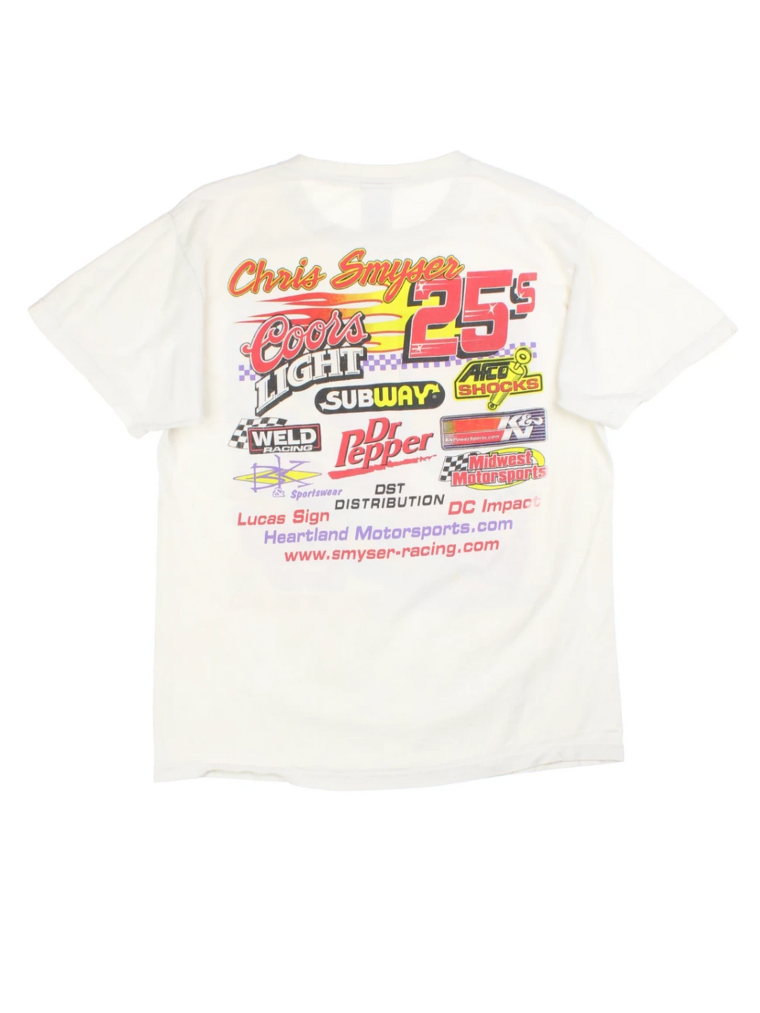 Chris Smyser Racing Car Graphic T Shirt (Size M)