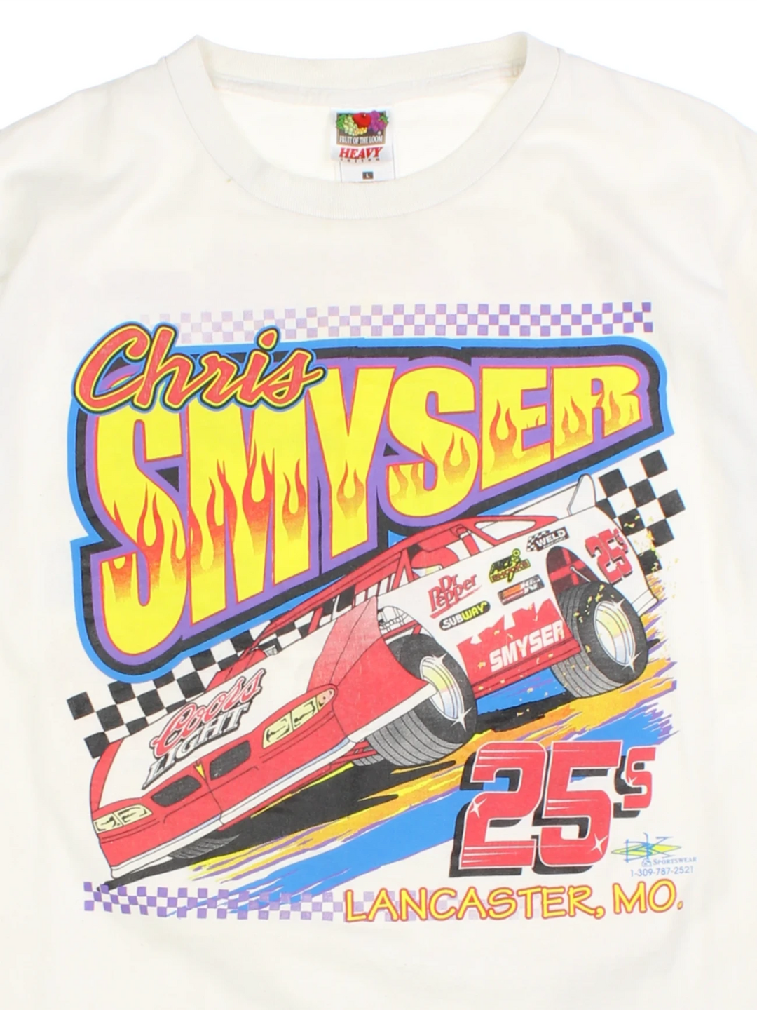 Chris Smyser Racing Car Graphic T Shirt (Size M)