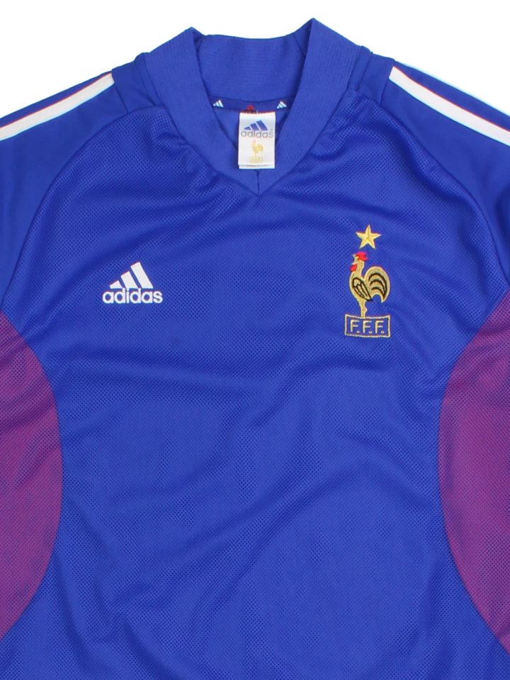 02-04 Adidas France Home Football Shirt (Size L)