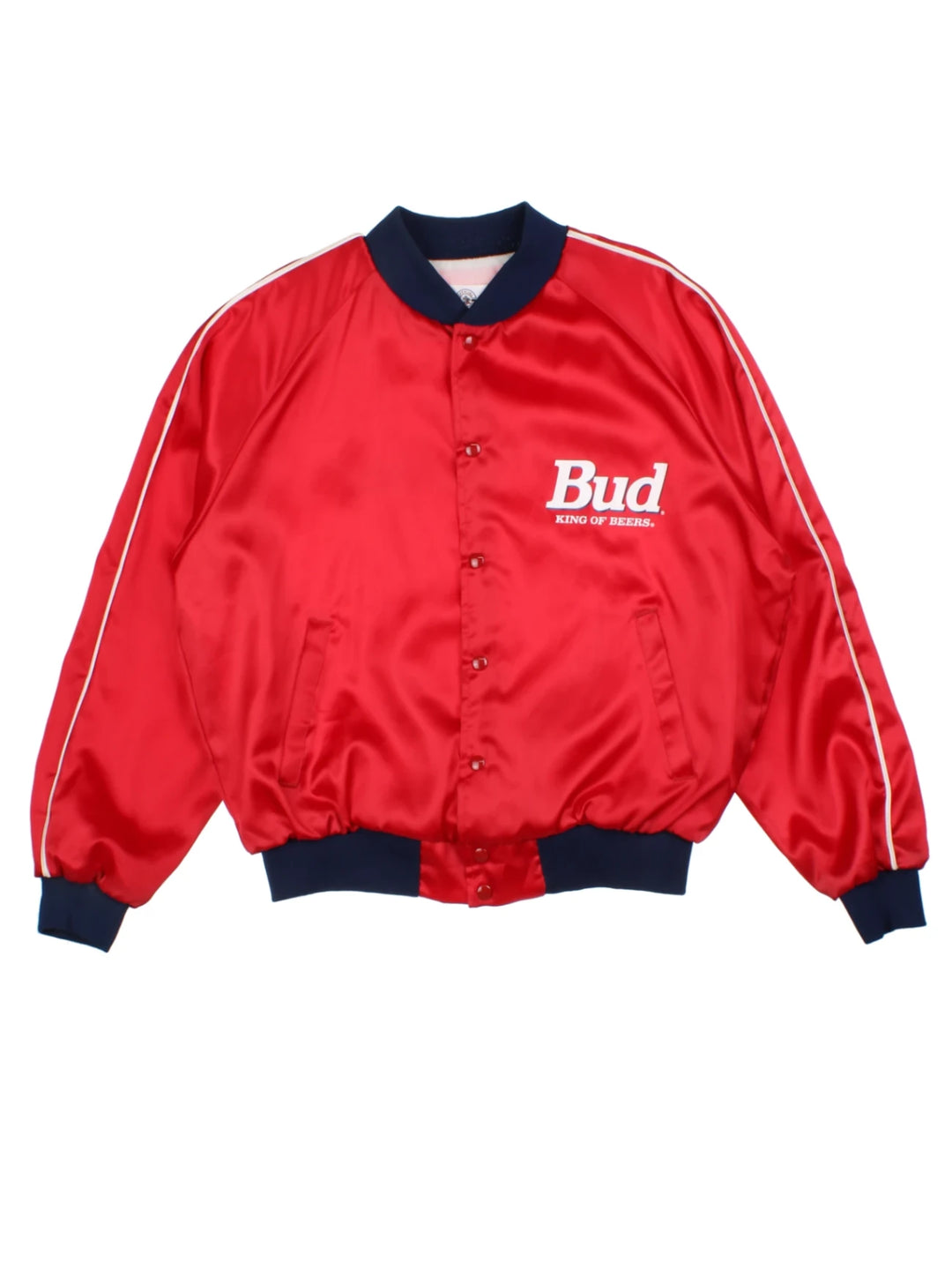 90's Budweiser Satin Bomber Jacket (Size XL)