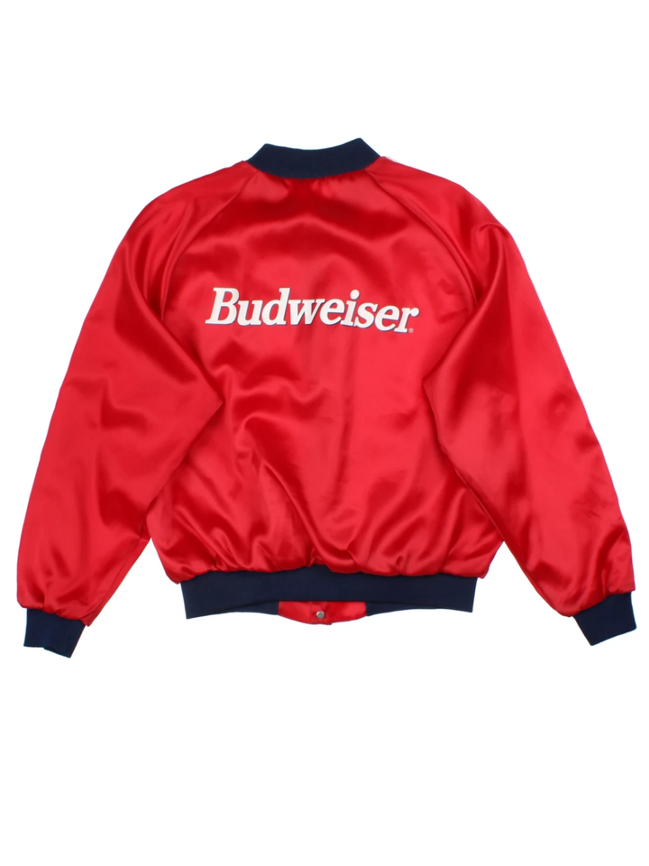 90's Budweiser Satin Bomber Jacket (Size XL)